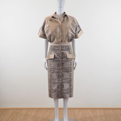 แบบตัดชุด เดรสผ้าไหม (ไม่รวมผ้า) chobmai x JHN รหัส CUT-51-0323679