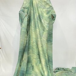 ผ้าไหมลายพิเศษ มัดหมี่เนื้อหนา ไหมแท้ สีเขียว เลือกตามขนาด รหัส MMFZ-116-0812681