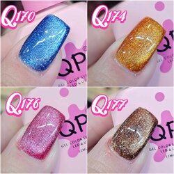 สีเจลแฟลชลูกแก้ว สีแคทอาย สีเจลแม่เหล็ก แบรนด์QP 12ml