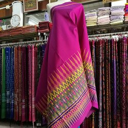 ซิ่น ผ้าไหมมัดหมี่ 3ตะกอ ขนาด 1x2เมตร ลายทางด่วน เชิงล่าง พื้นสีม่วงอมชมพู รหัส R2Q-NY07186623