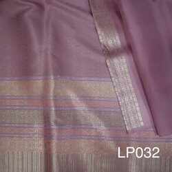 (ผ้าชุด) ผ้าไหมยกดอกลำพูน (สีพื้น 2เมตร+ลาย 2.4เมตร) สีชมพู รหัส N90-AA-LP032