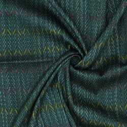 ซิ่น ผ้าไหมมัดหมี่ 3ตะกอ ไหมบ้าน ลายโฮล ขนาด1x2เมตร พื้นสีเขียว รหัส R1A-ME-66-0331683