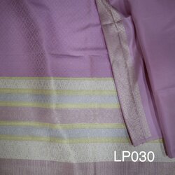 (ผ้าชุด) ผ้าไหมยกดอกลำพูน (สีพื้น 2เมตร+ลาย 2.4เมตร) สีม่วงชมพูกลีบบัว รหัส N90-AA-LP030