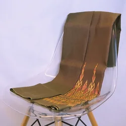 (ผ้าชุด) ผ้าไหมมัดหมี่ไหมแท้ (ผ้าลาย2หลา+สีพื้น2หลา) ลายเอี้ยขอนาคซ่อนชู้ พื้นสีน้ำตาล รหัส M2B-CT-100444