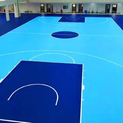 พื้นสนามกีฬา สีโพลียูรีเทน Polyurethane พื้นสนามฟุตซอล ตะกร้อบาสเกตบอล เทนนิส แบดมินตัน เทเบิลเทนนิส หนา5mm ราคา 750บาท