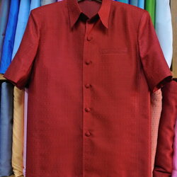 เสื้อซาฟารี คอปก ลูกแก้ว ทรง DT-056