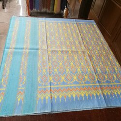 ซิ่น ผ้าไหมมัดหมี่ ทอยกดอกลูกแก้ว 6ตะกอ มีปูม ขนาด 1x2เมตร มีหน้านางชายครุย พื้นสีฟ้าใส รหัส L9A-NY-0520671635