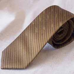 เนคไทผ้าไหม มัดหมี่ ขนาดกว้าง 2.5นิ้ว สีทอง ND-CT-102507