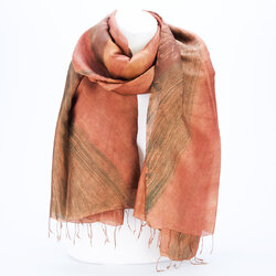 Rukbatik ผ้าคลุมไหล่/ผ้าพันคอ [ลายศิลปะนามธรรม Abstract Art] ผ้าไหม สีตามที่ลูกค้าต้องการ