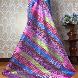 ซิ่น ผ้าไหมมัดหมี่ 3ตะกอ เครือหวาน ขนาด 1x2เมตร ลายน้ำไหล สีคละสี รหัส R2Q-KN-06196830