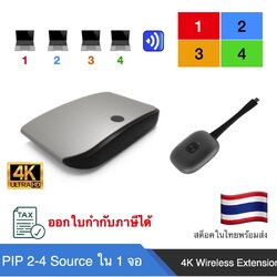 4K wireless trasmitter Picture in Picture PIP ออกสูงสุด 4จอเล็ก ใน 1จอใหญ่ สำหรับห้องประชุม