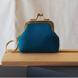 กระเป๋าสตางค์ ใส่เหรียญ ขนาด 7x7x2.5cm. สีน้ำเงินคราม GL-CT-103457