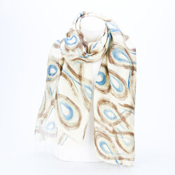 Rukbatik ผ้าคลุมไหล่/ผ้าพันคอ [ลายตอก] ผ้าไหม สีตามที่ลูกค้าต้องการ