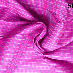 ผ้าไหมลายสก๊อต เนื้อหยาบ ขายตามความยาวหลา สีชมพู รหัส A8-NY-SC031