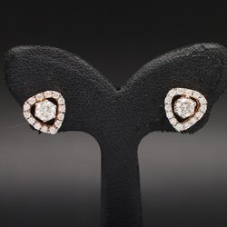 ER25062 ต่างหูเพชรแจ็คเก็ตหัวใจ เพชรแท้ 2 เม็ด 0.47 กะรัต และ 28 เม็ด 0.28 กะรัต ทองแท้ 90% นน.รวม 2.6 กรัม