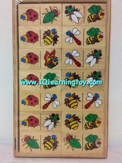 Domino- โดมิโนภาพแมลง 1 เป็นโดมิโนภาพแมลงต่างๆ เพื่อให้เด็กได้เรียนรู้ จดจำ และเข้าใจความสัมพันธ์ของภาพ ได้เรียงลำดับความคิด