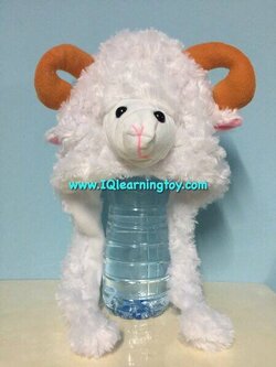 หุ่นสวมหัวรูปสัตว์-(หมวกสวมหัวรูปแกะ) หมวกขนนุ่มๆ ใช้เพื่อการสอนเล่าเรื่อง การละเล่น หรือเล่นเกมส์การศึกษา จัดส่งฟรี