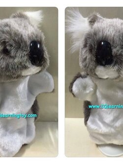 หุ่นมือหัวสัตว์รูปโคอาล่า ขนนุ่มมาก ใช้เป็นสื่อการสอนสำหรับเด็ก ส่งฟรี