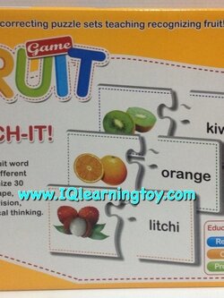 เกมส์จับคู่คำศัพท์ - Match-it (Fruits) เรียนรู้คำศัพท์เรียกผลไม้ที่เราบริโภคในชีวิตประจำวัน ทั้งหมดมี 30 ชุดคำศัพท์(60ชิ้น)จัมโบ้ 3+ส่งฟรี