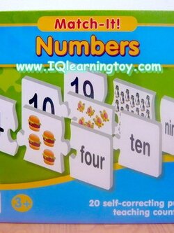 จิ๊กซอว์เสริมพัฒนาการ Match-It (ชุด Learn Number) ฝึกนับจำนวนตัวเลข 1-20 ผ่านการนับรูปภาพสิ่งของรอบตัว+ คำศัพท์ภาษาอังกฤษ (2+)**(จัดส่งฟรีค่ะ)