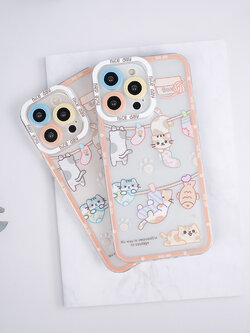 เคสโทรศัพท์ iPhone ลายน้องแมว สำหรับ14ProMax/13ProMax/13/12ProMax