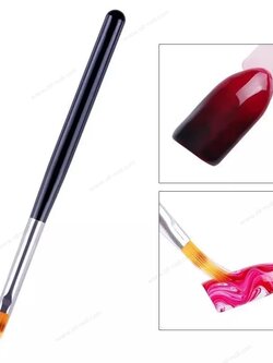 พู่กันไล่สี พู่กันOmbre พู่กันปลายแบน ไล่สีปลายเล็บ ทำลายTweed