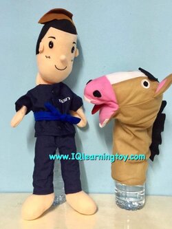 ชุดหุ่นมือประกอบการเล่านิทานเรื่องชาวนากับลา เสริมสร้างจินตนาการได้ดี งานผ้าเนื้อนุ่ม สีสวย ส่งฟรี