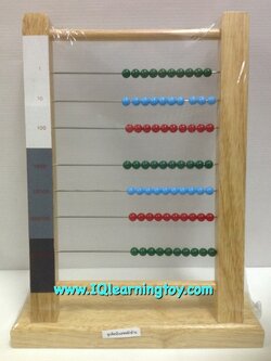 Montessori - ลูกคิดนับเลขหลักล้าน ลูกคิด 7 แถวแนวนอน พร้อมแถบกำหนดหลักเลข และกำหนดสีต่างๆที่แสดงสัญลักษณ์ ตามจำนวนเลขหลักต่างๆ ส่งฟรี