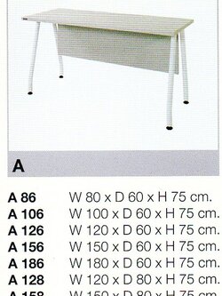 โต๊ะโล่งขา A
