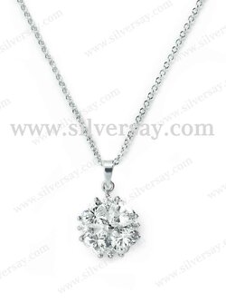 จี้เพชรสวิสรูปหัวใจสี่ทิศใบโคลเวอร์ Clover 4