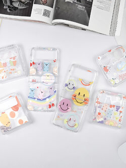 เคสโทรศัพท์ Samsung City Dog เคสใส แบบแข็ง สำหรับ SS Z Flip4 5G / Z Flip3 5G