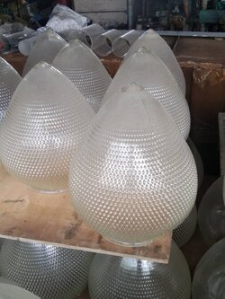 โคมแก้วทรงกรวยเจียระไนประติมากรรม14 นิ้ว บรรจุ 10 โคม/ลัง