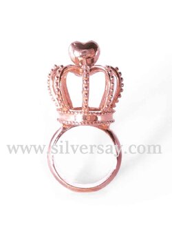 แหวนมงกุฎขนาดใหญ่/สีทองชมพู