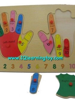 ของเล่นไม้-จิ๊กซอว์ไม้สอนคำศัพท์ภาษาอังกฤษ เรื่องนิ่วมือต่างๆทั้งซ้ายและขวา ให้เด็กๆได้รู้จักคำศัพท์ภาษาอังกฤษเรียกน้ิวต่างๆ ส่งฟรี