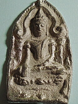 พระขุนแผนยอดขุนพล เนื้อชินจากพระกรุเก่า หลวงพ่อฑูรย์ วัดโพธินิมิตร ธนบุรี ปี 2527 พิมพ์ใหญ่ แบบหล่อโบราณ ผิวปรอท