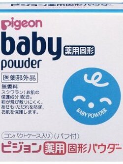 แป้งเด็กพีเจ้นท์ (แบบอัดแข็ง) Pigeon baby powder ช่วยปกป้องความชื้น เหมาะสำหรับผิวบอบบางของทารก หรือผิวผู้ใหญ่ที่แพ้เครื่องสำอางค์ง่าย