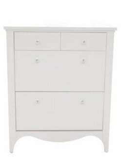 HB-2014 : ตู้เก็บรองเท้า 2 บานเปิด 2 ลิ้นชัก