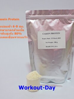 Casein Protein เคซีนโปรตีน โปรตีนย่อยช้า ลดน้ำหนัก รักษามวลกล้ามเนื้อ