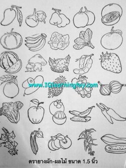 ตรายาง ชุดผัก-ผลไม้ ขนาด1.5 นิ้ว(30ชิ้น) ภาพคมชัด ด้ามจับถนัดมือ แข็งแรง ทนทาน คุ้มค่าจริงๆค่ะ ส่งฟรี