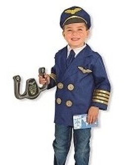 ชุดแต่งกายอาชีพนักบิน ใส่ได้ทั้งเด็กชายและเด็กหญิง มาพร้อมหมวกกัปตัน และอุปกรณ์งานช่างต่างๆ ส่งฟรี