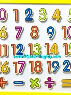 สื่อการสอนชุดตัวเลข 1-20ติดแม่เหล็กพร้อมเครื่องหมายต่างๆ สื่อการสอนคณิตศาสตร์สำหรับเด็ก เพื่อให้จำตัวเลขต่างๆได้ง่ายขึ้น พร้อมกล่องเก็บ ส่งฟรี