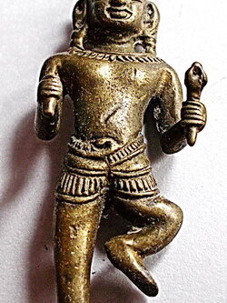 พระนารายณ์ เนื้อสัมฤทธิ์เก่า ขนาดห้อยบูชา