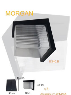 โคมผนังใส รองรับขั้ว E27 จำนวนบรรจุ 8 โคม / ลัง