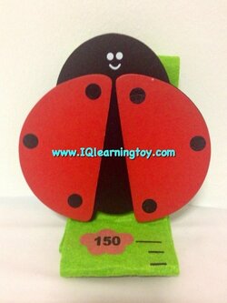 วัดส่วนสูงลายเต่าทอง งานไม้ลวดลายเต่าทอง ผสมงานผ้าสักหลาดสีสันสดใส เพื่อวัดระดับความสูงของเด็ก บันทึกการเจริญเติบโตทางร่างกาย ส่งฟรี