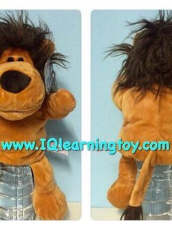 หุ่นมือตัวสัตว์ รูปสิงโต ขยับปากและแขนได้ ขนนุ่มมาก รุ่นนี้พิเศษคือ จะมีทั้งตัวแขนขา พร้อมขยับปากได้ ส่งฟรี
