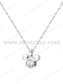 จี้มิกกี้เม้าส์ Mickey Mouse ฝังเพชรสวิส/ไซส์ M