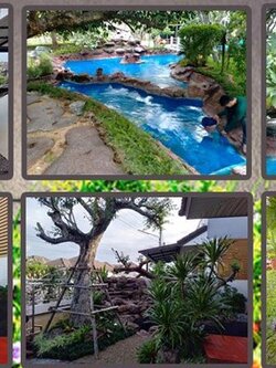 จัดสวนหน้าบ้าน โทร 065-3549747 แต่งสวน จัดสวน บ้านและสวน ดูแลสวน ผ่อนคลาย ด้วยน้ำตกจำลองสวนหิน