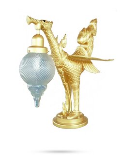 โคมแก้วทรงหยดน้ำเจียระไนประติมากรรม10 นิ้ว บรรจุ 1 โคม/ลัง