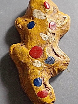 ตุ๊กแก เนื้อดินลงสี ลพ.ครื้น วัดสังโฆ สุพรรณบุรี