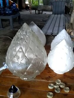 โคมกลีบบัวลายพ่นทรายประติมากรรม12นิ้ว เช็คสต๊อกสินค้า วัน/วัน